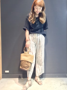 「マリン」｜「アイテム（その他）」を使った、mayu.【GLOBALWORK】さん（レディース・164cm）の夏コーディネート