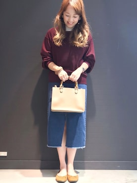 「スリット」｜「アイテム（バレエシューズ）」を使った、mayu.【GLOBALWORK】さん（レディース・164cm）の夏コーディネート