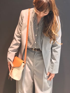 「オケージョン」｜「アイテム（ノーカラージャケット）」を使った、mayu.【GLOBALWORK】さん（レディース・164cm）の冬コーディネート