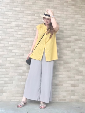 「JEANASIS（ジーナシス）のアイテム（サンダル）」を使った、mayu.【GLOBALWORK】さん（レディース・164cm）の春コーディネート