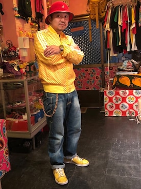 「アイテム（ジャージ）」を使った、クドウマンさん（メンズ・161cm・40代）の春コーディネート