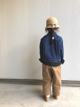 「FITH（フィス）のアイテム（チノパンツ）」を使った、sayaさん（キッズ・120cm）の夏コーディネート