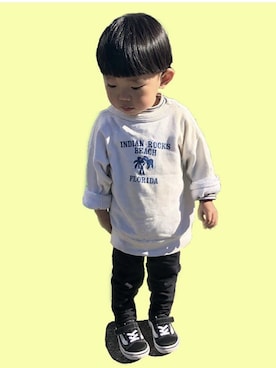 「アイテム（スウェット）」を使った、かなちょろさん（キッズ・90cm）の冬コーディネート