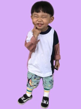 「MARNI（マルニ）のアイテム」を使った、かなちょろさん（キッズ・90cm）の夏コーディネート
