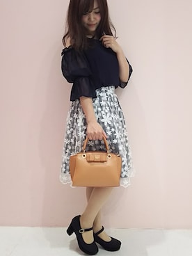「tocco（トッコ）のアイテム（スカート）」を使った、shocoさん（レディース・145cm）の夏コーディネート