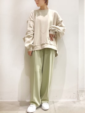 「AMERICAN HOLIC（アメリカンホリック）のアイテム（スウェット）」を使った、sHiPoさん（レディース・163cm）の冬コーディネート