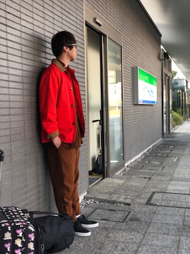 「SASQUATCHfabrix.（サスクワァッチファブリックス）のアイテム」を使った、TENさん（メンズ・176cm）の秋コーディネート