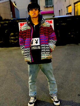 「DIESEL（ディーゼル）のアイテム（その他アウター）」を使った、TENさん（メンズ・176cm）の冬コーディネート
