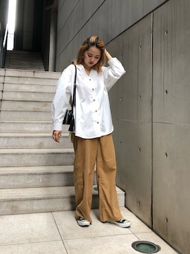 「FOREVER 21（フォーエバー トゥエンティーワン）のアイテム（バッグ）」を使った、lianharukaさん（レディース・158cm）の夏コーディネート