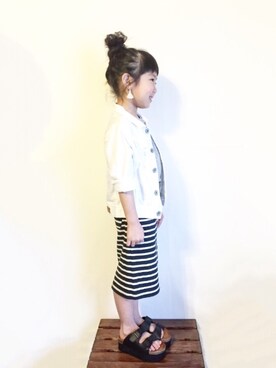 「HusHusH（ハッシュアッシュ）のアイテム（ジャケット/アウター）」を使った、clara◡̈⃝*さん（キッズ・100cm）の春コーディネート