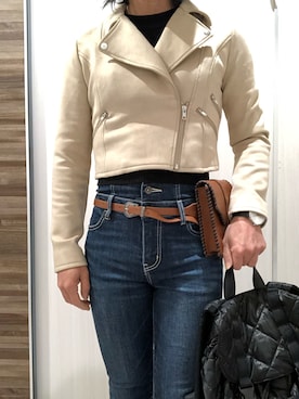 「rienda（リエンダ）のアイテム（ジャケット/アウター）」を使った、おささん（メンズ・168cm）の春コーディネート