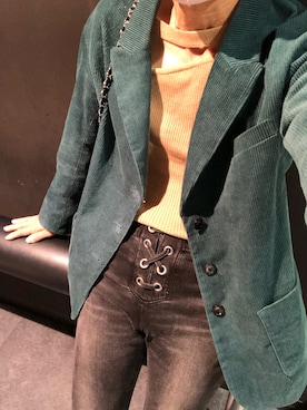 「SLY（スライ）のアイテム（その他アウター）」を使った、おささん（メンズ・168cm）の秋コーディネート