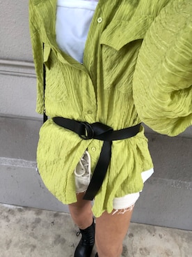 「AZUL by moussy（アズールバイマウジー）のアイテム（ブーツ）」を使った、おささん（メンズ・168cm）の夏コーディネート
