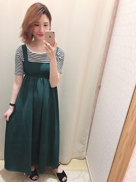 「マキシワンピ」｜mizukiさん（レディース・160cm）の春コーディネート