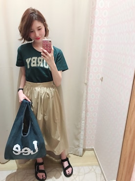 「Lee（リー）のアイテム（バッグ）」を使った、mizukiさん（レディース・160cm）の夏コーディネート