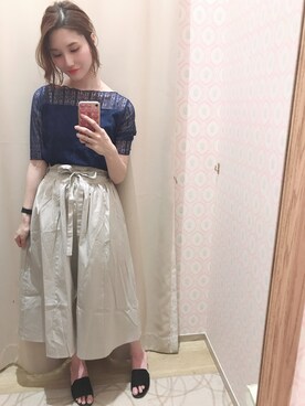 「サッカー」｜「アイテム（サンダル）」を使った、mizukiさん（レディース・160cm）の夏コーディネート