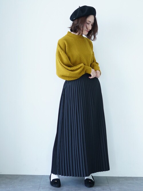 earth music&ecologymizuki����̃j�b�g/�Z�[�^�[�u�E�ۂ��ۂ��^�b�N�j�b�g�v���I�[�o�[ �����iearth music&ecology�b�A�[�X�~���[�W�b�N�A���h�G�R���W�[�j�v���g�����R�[�f�B�l�[�g