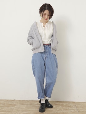 「SEVENDAYS=SUNDAY（セブンデイズサンデイ）のアイテム（ブルゾン）」を使った、mizukiさん（レディース・160cm）の冬コーディネート