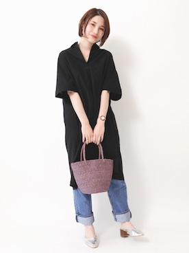 「Samansa Mos2（サマンサ モスモス）のアイテム（バッグ）」を使った、mizukiさん（レディース・160cm）の春コーディネート