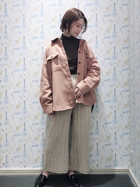 「earth music&ecology（アースミュージックアンドエコロジー）のアイテム（その他アウター）」を使った、mizukiさん（レディース・160cm）の秋コーディネート