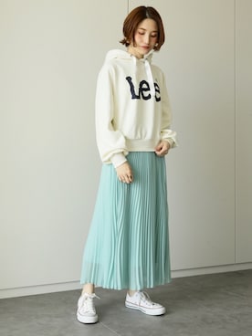 「Lee（リー）のアイテム（トップス）」を使った、mizukiさん（レディース・160cm）の冬コーディネート