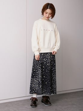 「KANGOL（カンゴール）のアイテム（Tシャツ/カットソー）」を使った、mizukiさん（レディース・160cm）の冬コーディネート