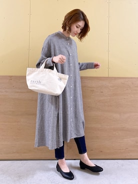 「バンドカラー」｜mizukiさん（レディース・160cm）の春コーディネート