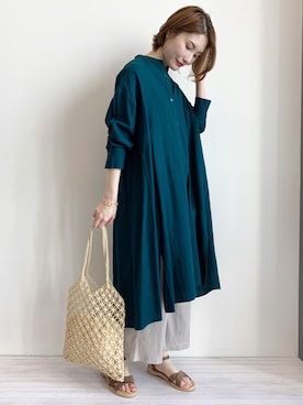 「Green　Parks（グリーンパークス）のアイテム（レギンス/スパッツ）」を使った、mizukiさん（レディース・160cm）の春コーディネート