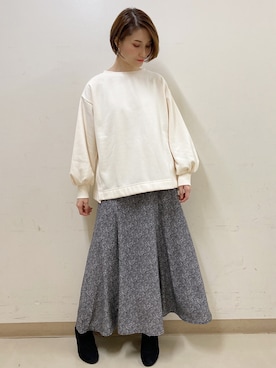 「earth music&ecology（アースミュージックアンドエコロジー）のORiental TRaffic ストレッチブーツ ＊（ブーツ）」を使った、mizukiさん（レディース・160cm）の秋コーディネート