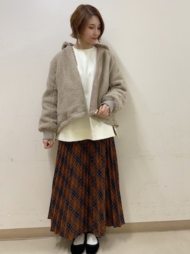 「カンフーシューズ」｜mizukiさん（レディース・160cm）の冬コーディネート