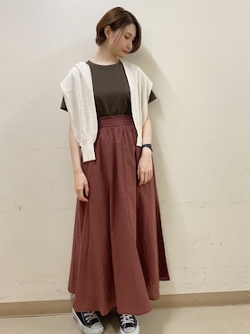 カーディガン ボレロを使った ボルドー の人気ファッションコーディネート Wear