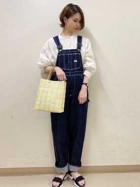 「スポサン」｜「アイテム（サロペット/オーバーオール）」を使った、mizukiさん（レディース・160cm）の春コーディネート
