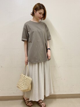 「トングサンダル」｜「アイテム（財布/小物）」を使った、mizukiさん（レディース・160cm）の春コーディネート