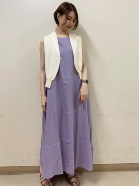 カーディガン ボレロを使った ラベンダー の人気ファッションコーディネート Wear