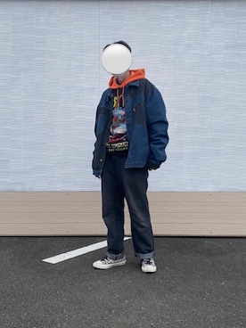「H&M（エイチ・アンド・エム）のアイテム（パーカー）」を使った、Tさん（メンズ・167cm）の秋コーディネート