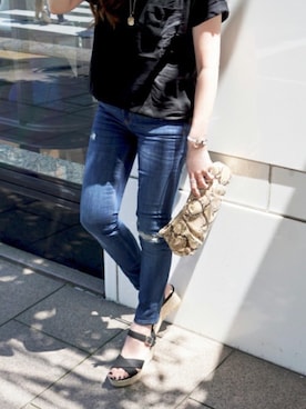 「Fin（フィン）のアイテム」を使った、mamiさん（レディース・157cm）の夏コーディネート