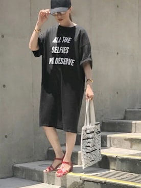 「Fin（フィン）のアイテム」を使った、mamiさん（レディース・157cm）の夏コーディネート