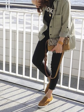 「Fin（フィン）のアイテム」を使った、mamiさん（レディース・157cm）の夏コーディネート