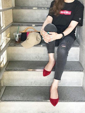 「Fin（フィン）のアイテム」を使った、mamiさん（レディース・157cm）の夏コーディネート