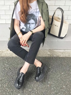 「Fin（フィン）のアイテム」を使った、mamiさん（レディース・157cm）の夏コーディネート