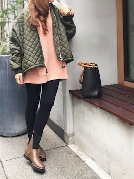 「Fin（フィン）のアイテム」を使った、mamiさん（レディース・157cm）の秋コーディネート