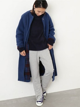 「LONDON TRADITION（ロンドントラディション）のアイテム」を使った、HATAYAMAさん（レディース・158cm）の秋コーディネート