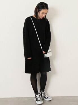 「OKIRAKU（オキラク）のアイテム」を使った、HATAYAMAさん（レディース・158cm）の冬コーディネート