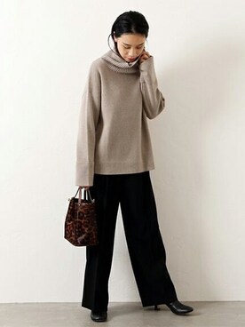 「journal standard L'essage（ジャーナルスタンダードレサージュ）のアイテム（パンツ）」を使った、HATAYAMAさん（レディース・158cm）の秋コーディネート