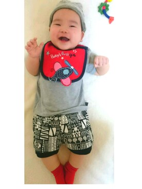 「Carter's（カーターズ）のアイテム（その他）」を使った、mu〜toさん（キッズ・70cm）の春コーディネート