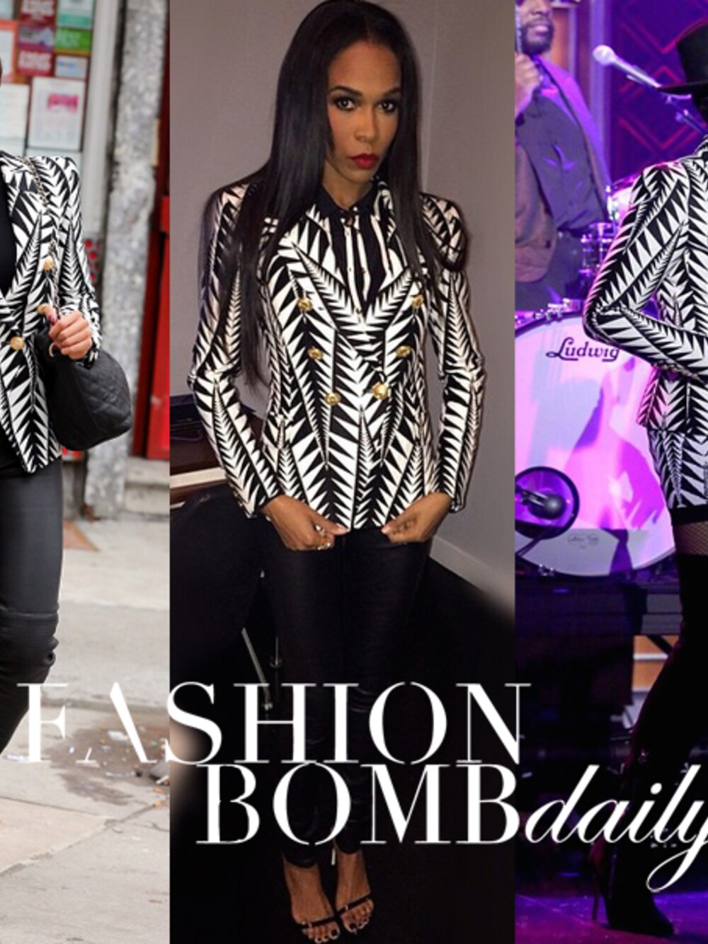 BALMAINのテーラードジャケットを使った人気ファッション