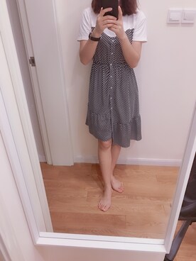「NO NAME（ノーネーム）のアイテム（ワンピース/ドレス）」を使った、saraさん（レディース・165cm）の夏コーディネート