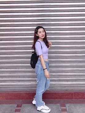 「planet（planet）のアイテム」を使った、栗子🌰さん（レディース・150cm）の冬コーディネート