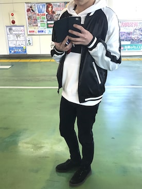 「JACKROSE（ジャックローズ）のアイテム（その他アウター）」を使った、たいちさん（メンズ・169cm）の春コーディネート