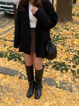 「イチョウ並木」｜「アイテム（ブーツ）」を使った、lilyさん（レディース・150cm）の秋コーディネート